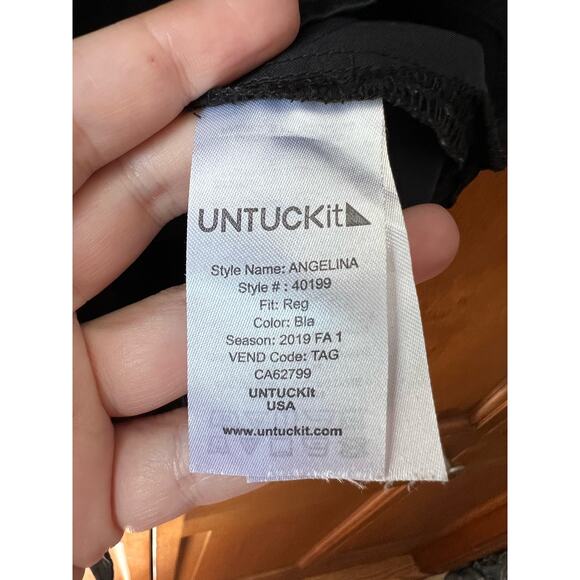 Untuckit For Her Women's Angelina Black Button Down Mini Long Sleeve Dress SZ 4 - Picture 7 of 15